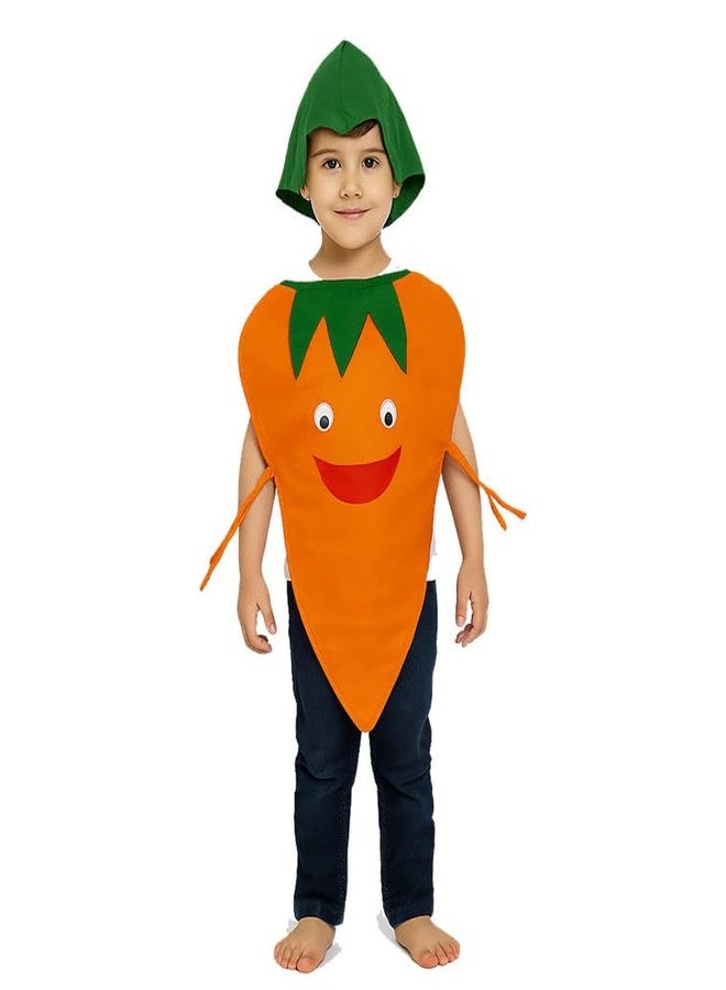 فانسي دريسويل زي تنكري على شكل جزرة من فانسي دريس ويل للأطفال | مقاس حر من 2 إلى 10 سنوات | مناسب للفعاليات المدرسية، ومسابقات الأزياء التنكرية، والحفلات ذات الطابع الخاص - Image 1